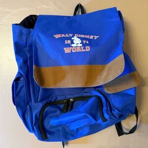 Vintage Disney Blue and Brown Backpack